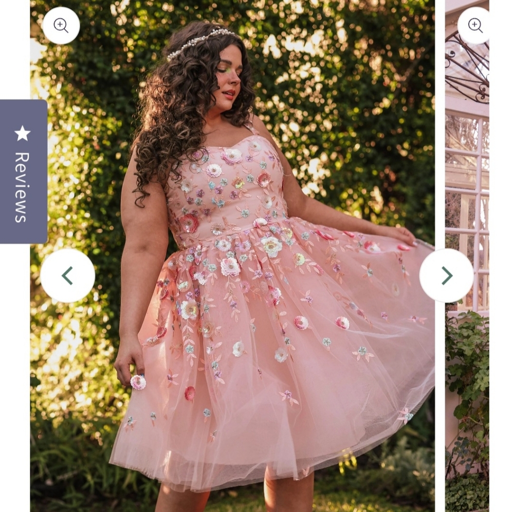 JessaKae Pink Floral Midi Dress